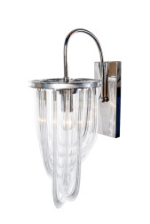 Бра стеклянное (хром)