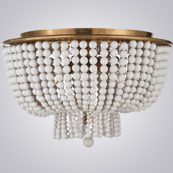Люстра Jacqueline Clear Flush-Mount Brass