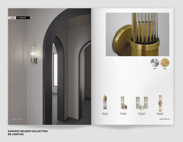 Настенный светильник Delight Collection Claridges 1B brass