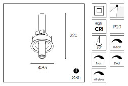 Встраиваемый светильник Delight Collection DA7503DR-A
