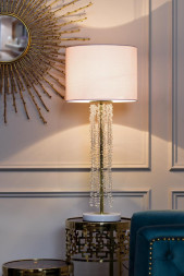 Лампа настольная &quot;Medusa&quot; с кристаллами (белый плафон)