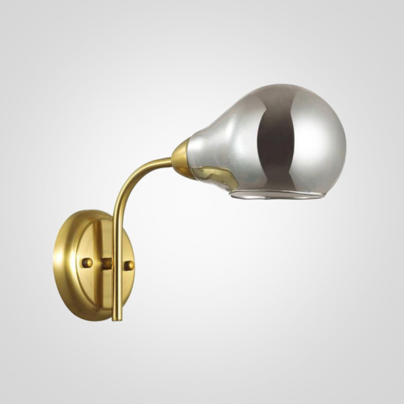 Бра С Дымчатым Стеклянным Плафоном Velten Wall