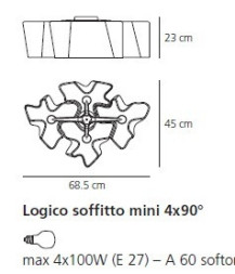 Люстра потолочная logico 4 x 90°,