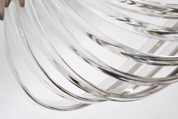 Светильник потолочный изящный стекло/золото