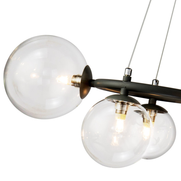 Люстра Delight Collection Wendt 9 grey/clear