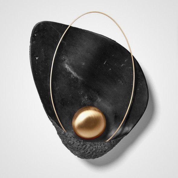 Настенный Светильник Clam Черный Мрамор