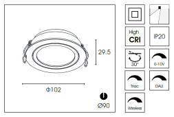 Встраиваемый светильник Delight Collection DA8304DR O10.2
