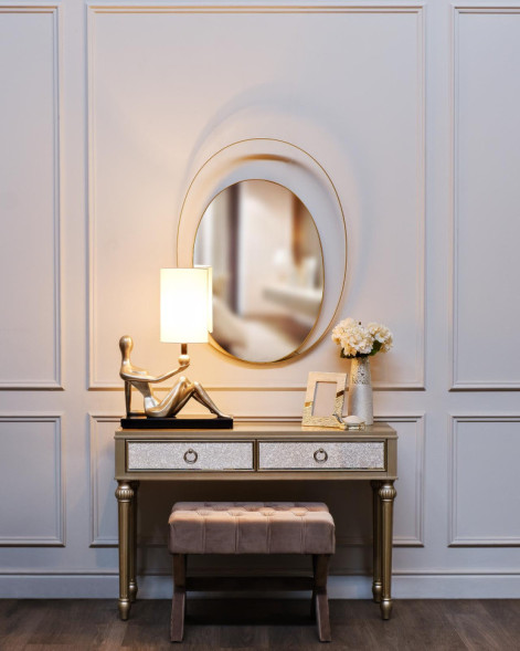 Лампа настольная &quot;Рекамье&quot; (бежевый плафон)