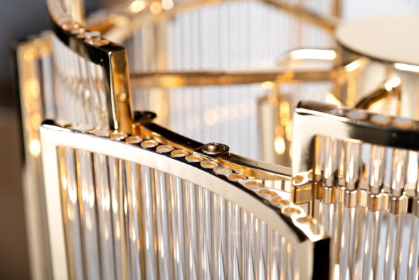 Светильник потолочный металлический золотой