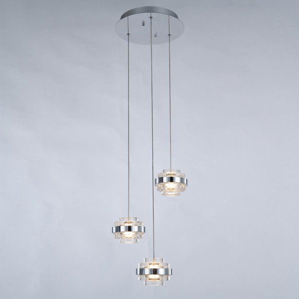 Подвесной светильник Delight Collection MD22030002-3A chrome/clear