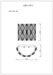 Бра с кристаллами (латунь)