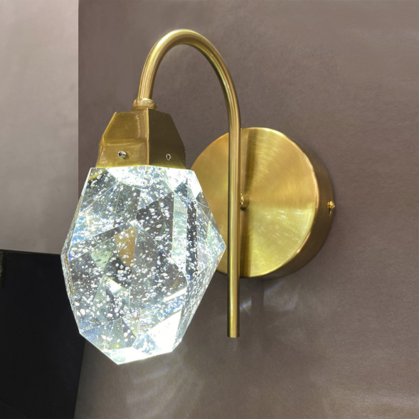 Настенный светильник Delight Collection Crystal rock gold