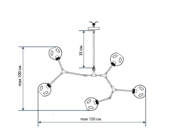 Люстра Branching Bubbles 5