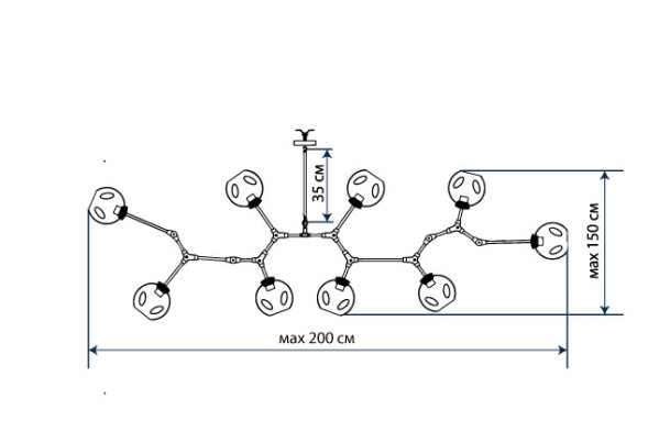 Люстра Branching Bubbles 9