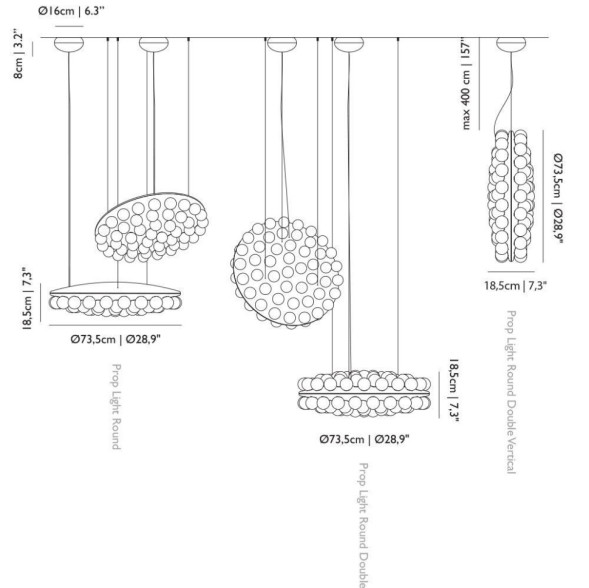 Люстра prop light round single