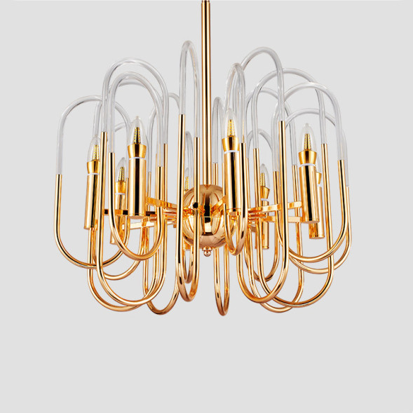 Люстра Brass And Glass Loop Chandelier D60
