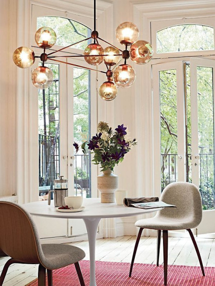 Люстра modo chandelier 10 globes black