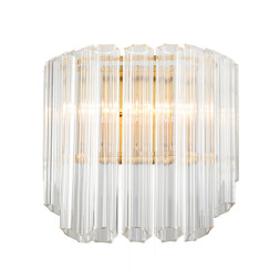 Настенный светильник Delight Collection Vittoria 2C brass/clear