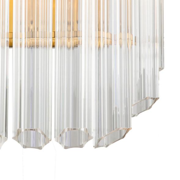 Настенный светильник Delight Collection Vittoria 2C brass/clear