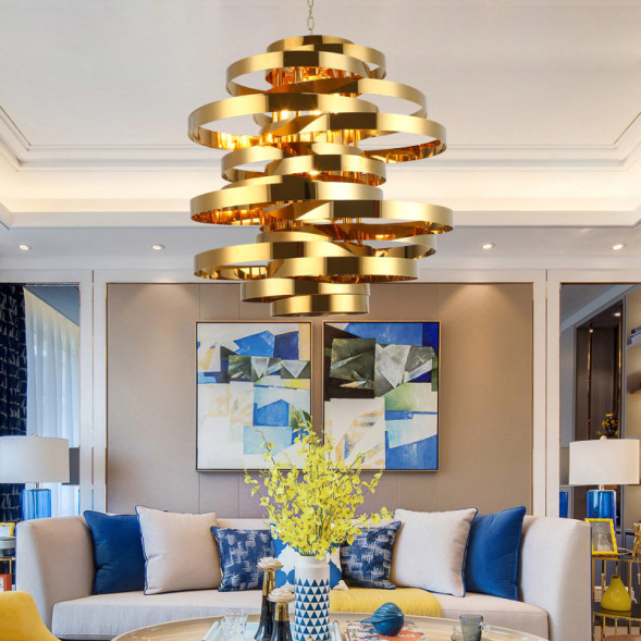 Люстра Golden Tornado Chandelier 8 Ламп - Ø 75 См × 70 См