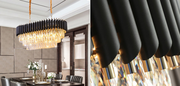 Люстра Empire Black Rectangular Chandelier Crystal