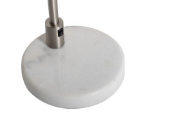 Лампа настольная с матовым плафоном, никель