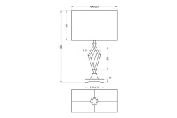 Лампа настольная стеклянная (белый абажур)