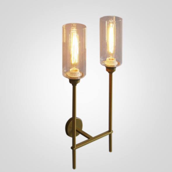 Бра С Прозрачным Стеклянным Плафоном Цилиндрической Формы Riana Wall