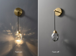 Настенный светильник Delight Collection 9701W brass/clear