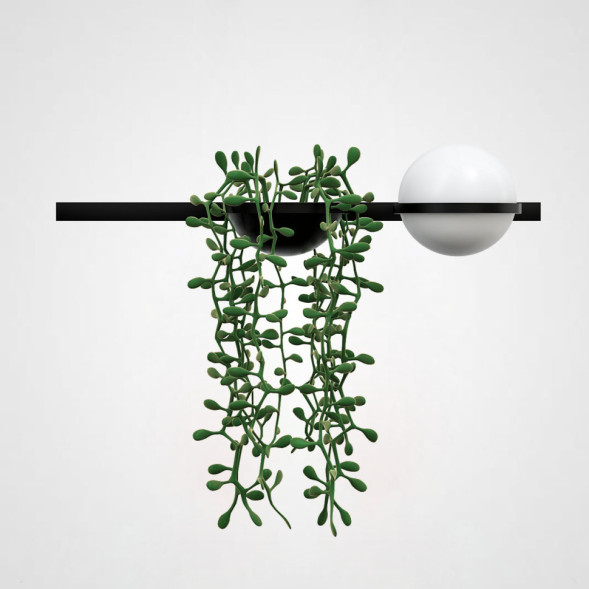 Бра Palma Wall Lamp 1 Шар + 1 Вазон Горизонтальная