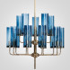 Люстра Hans-Agne Jakobsson Brass &amp;Amp; Blue Glass Tube Chandelier Hans-Agne Jakobsson In 1970 15 Синий