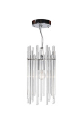 Светильник из прозрачного стекла (хром)