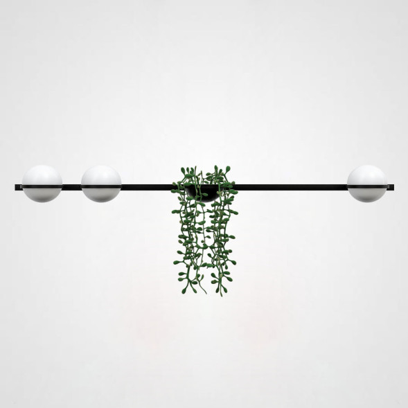 Бра Palma Wall Lamp 3 Шара + 1 Вазон Горизонтальная