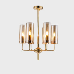 Люстра Hans-Agne Jakobsson Brass &Amp; Blue Glass Tube Chandelier Hans-Agne Jakobsson In 1970 8 Коричневый