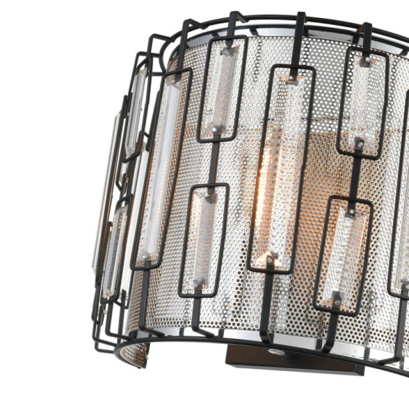 Бра В Стиле Модерн С Фигурным Металлическим Плафоном И Сеточкой Karola Wall