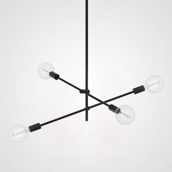 Люстра Lf Studio Cliff Pendant 4 Black