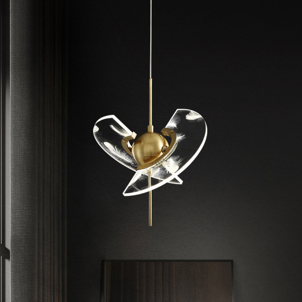 Подвесной Светильник В Виде Стилизованной Бабочки Из Прозрачного Акрила С Led Подсветкой Fly