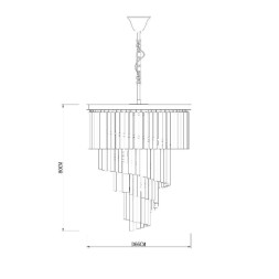 Люстра Delight Collection Helix black/clear