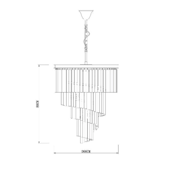 Люстра Delight Collection Helix black/clear