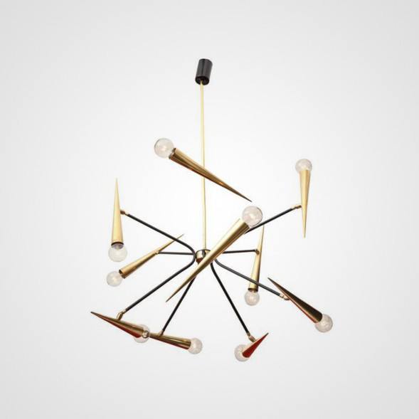 Дизайнерская Люстра Starfall 10 Ламп (Золото)