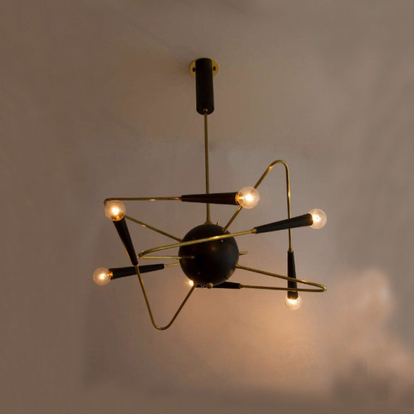 Дизайнерская Люстра Starfall 10 Ламп (Золото)