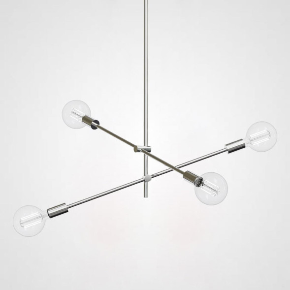 Люстра Lf Studio Cliff Pendant 4 Chrome