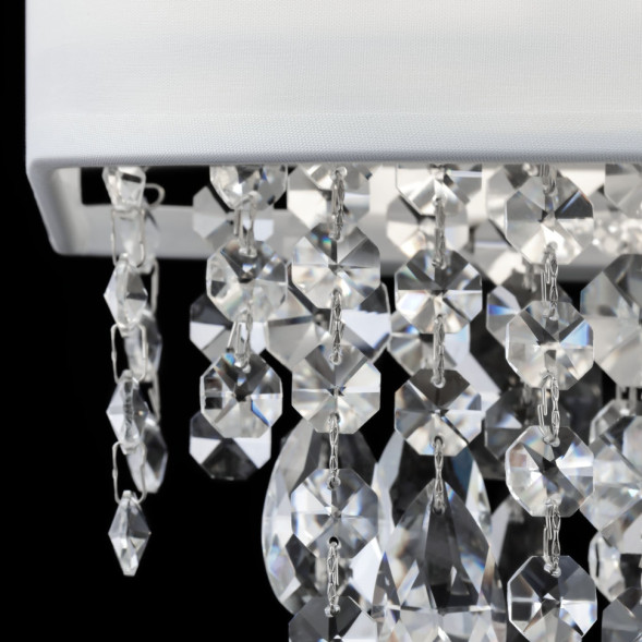 Бра С Текстильным Плафоном И Кристальными Подвесками Bler Wall