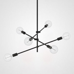 Люстра Lf Studio Cliff Pendant 6 Black