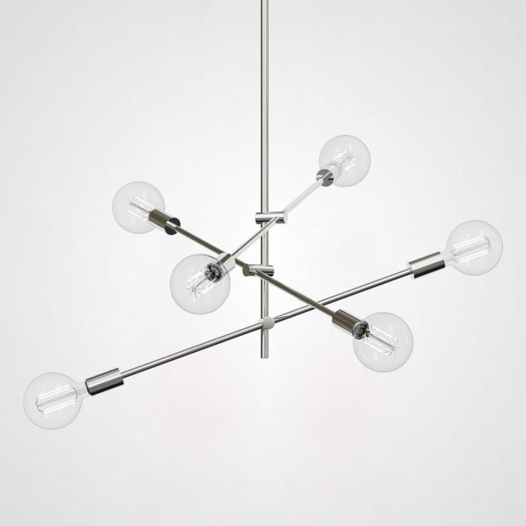 Люстра Lf Studio Cliff Pendant 6 Chrome