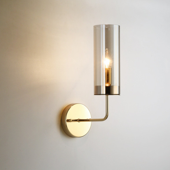 Настенный Светильник Agne Blue Glass Tube Wall Light
