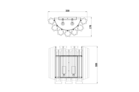 Бра из прозрачного стекла