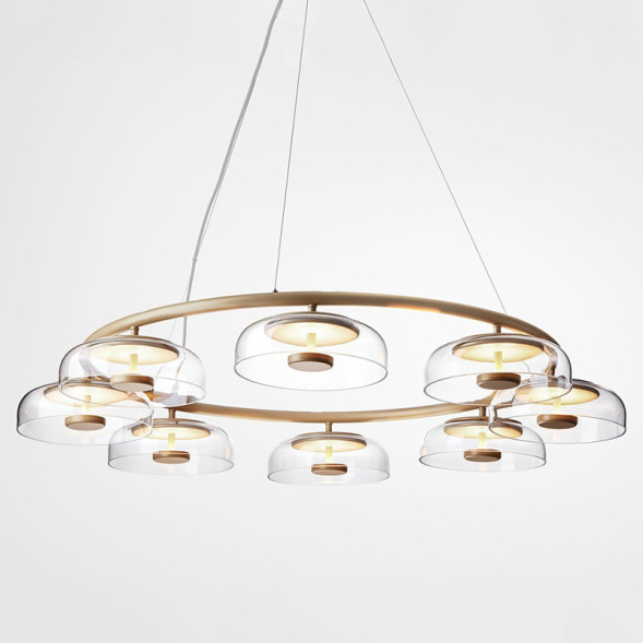 Дизайнерская Светодиодная Люстра Со Стеклянными Плафонами Arctic