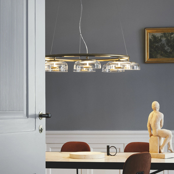 Дизайнерская Светодиодная Люстра Со Стеклянными Плафонами Arctic