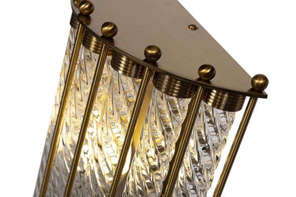 Бра из прозрачного стекла (латунь)